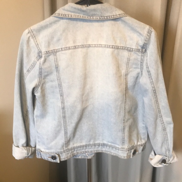 Destructed Light Denim Jacket - Picture 2 of 3